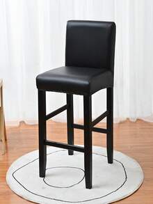1 pieza Funda de silla de PU impermeable negra, ¡fácil de limpiar! Tela resistente al agua, a prueba de polvo, alta elasticidad, cobertura completa antideslizante sin desplazamiento, universal para sillas de comedor y sillas de oficina - Multicolor - Ver 5