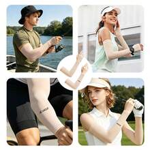 mohuan Skin-Tone Invisible UV Protection Arm Sleeves, Lightweight & Breathable For Summer Outdoor, Suitable For Shopping, Running, Camping - Multiple Styles - View 3