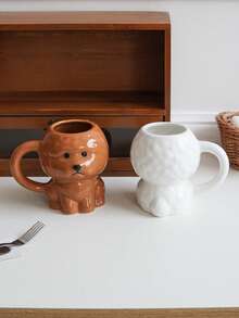 1pc 340ml Cute Bichon Frise Ceramic Mug, Hand-Painted Dog Theme With Handle, Suitable For Home Decor And Tableware, Can Be Used As Latte Cup For Restaurant And Cafe, Gift, Holiday Decoration Or Living Room Drinking Cup - Multicolor - View 12
