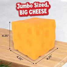 1pc Cheese Squeeze Toy With Realistic Bread Texture, Slow Rebound TPR Shell, Perfect As Birthday, Christmas, Halloween, Easter Gift Idea - Multicolor - View 5