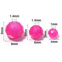 1 Pack Pink & Blue Glass Crystal Point Beads, Random Color Shades (Random Quantity Per Color) - Powder Blue - View 5