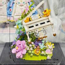 720+片鋼琴模型積木，組裝桌面花束裝飾禮物，鋼琴模型擺飾，小顆粒積木組裝套裝，ABS材質，適合男孩女孩禮物，生日、各種節日禮物、收藏 - 彩色 - 查看 5