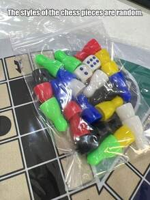 1 Conjunto Jogo de Tabuleiro Monopoly, Tamanho Grande para 6 Jogadores 35cm/13,78 Polegadas - Inclui: 1 Tabuleiro Redondo, 24 Peças de Dados Coloridos, 2 Dados. Jogo de Tabuleiro de Dados Clássico para 6 Jogadores, com Peças Numeradas (1-6) - Noite de Jogos em Família, Jogo de Bebida, Natal e Halloween - Xadrez Internacional, Damas e Jogo de Tabuleiro Monopoly para 6 Jogadores - Jogo de Tabuleiro de Dados Clássico com Peças Numeradas - Multicolorido - Visão 10