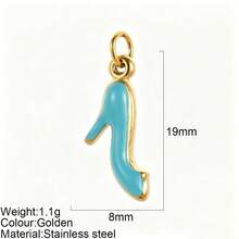 1pc Heart Pendant Colorful Heart Charm Suitable For Necklace Bracelet Earrings Decoration Versatile Fashion - Multicolor - View 13