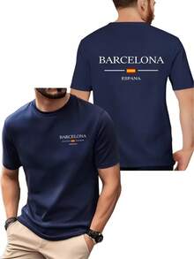 Camiseta Deportiva de Malla Transpirable con Estampado de Doble Cara para Hombre - Camiseta de Fitness que Absorbe la Humedad, Adecuada para Todas las Temporadas, Correr, Fitness y Uso Casua - Negro - Ver 7