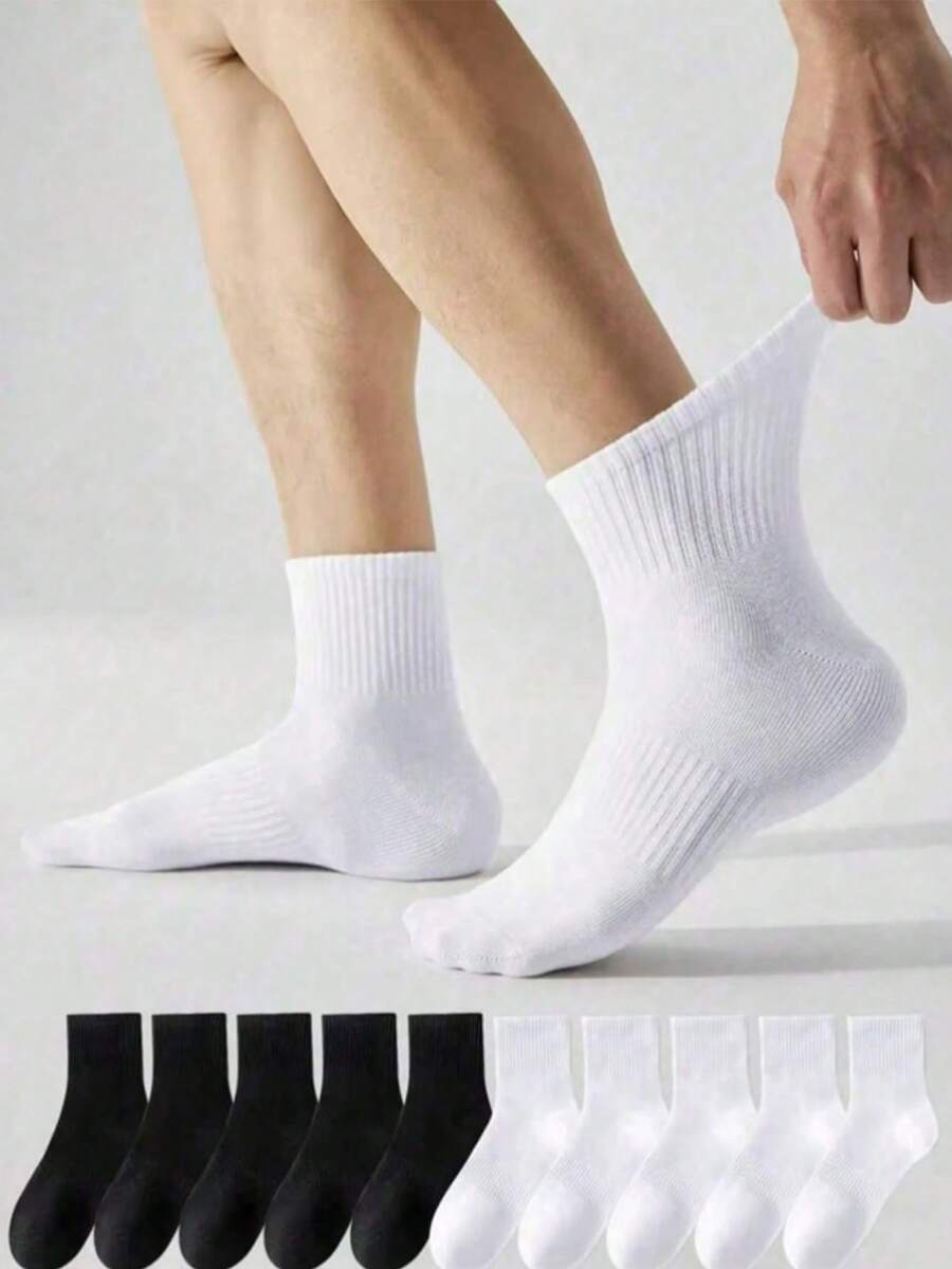 10 Pairs Men's Ultra-Thin Breathable Mesh Sports Socks - Ultra-Breathable Nylon Short Socks, Quick-Dry Sports Socks, Lightweight And Comfortable, Suitable For Daily Wear - Multicolor - View 1