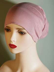 No Tight Stretch Hijab Base Cap, Lightweight Breathable Non Marking Inner Hair Wrap, Comfort Turban For Islamic Ladies All Day Wear - Multicolor - View 8