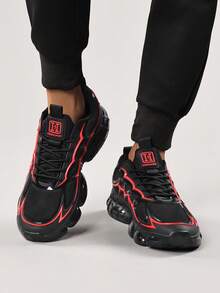 Giày thể thao nam Omder cổ thấp, giày chạy bộ jogging, giày đi bộ casual thời trang, giày tennis streetwear màu gradient - Đỏ - Xem 4