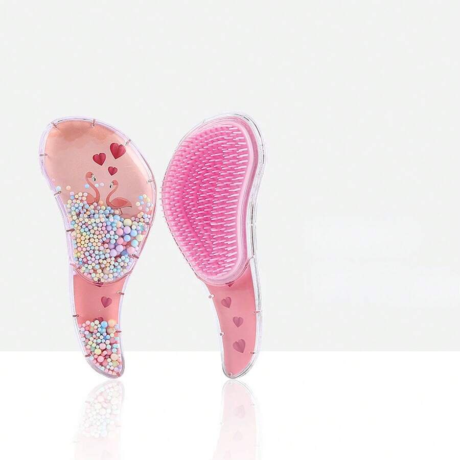 Unicorn Design Baby Massage Comb, Anti-Static, High Quality For Hair Cutting - Krem - View 1