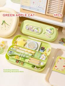 Tempat Pensil Dua Lapis dengan Jendela Gelembung yang Lucu, Kotak Pena Kustomisasi DIY Jepang Kawaii, Kotak Penyimpanan Alat Tulis Anak Kapasitas Besar, Perlengkapan Sekolah Siswa - Berbagai opsi untuk dipilih - View 13