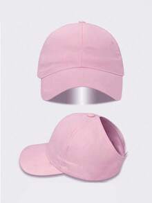 1/2件組 女款馬尾棒球帽 亂髮髻帽 防曬帽 戶外沙灘帽 - rose cap - 查看 4