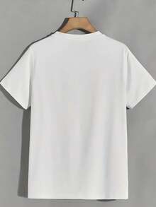 Camiseta de manga corta para hombre con estampado de muñde nieve y copo de nieve en ambas caras - Diseño de doble cara para esquiar en climas fríos y para fiestas navideñas, camise - Blanco - Ver 2