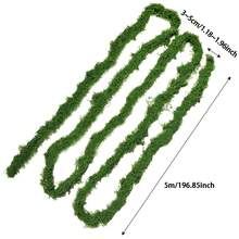 Tifaealis 5m Artificial Vine Garland – Realistic Faux Greenery For Vertical Wall Decor, DIY Home Decoration, Party & Event Styling - 綠色 - 查看 7
