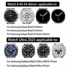 Stainless Steel Watch Band Compatible With Samsung Galaxy Watch 8/8 Classic 46mm 40 44mm Metal Bracelet Strap, Compatible With Samsung Ultra 2 Watch Band. - Black - View 8