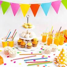 200 pajitas de papel biodegradables multicolor para suministros de, cumpleaos, novia/ shower, decoraciones de Navidad y celebraciones navideas punto - Punto - Ver 7