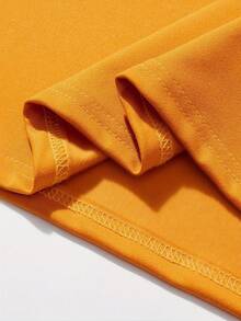 Cotton T-Shirt For Boys Cat Samurai - Orange - View 4