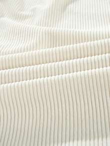 Pantalones rectos de pana sencillos para hombre, otoño - Beis - Ver 8