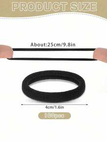 200/100/50/20/1 pieza de ligas para el cabello de alta elasticidad y grosor, de estilo minimalista y moderno, adecuadas para uso diario, se pueden usar como ligas para el cabello, sujetadores de cola de caballo, diademas y diademas deportivas, adecuadas para mujeres y niñas, pueden fijar el cabello largo, ligas para el cabello duraderas - A - Ver 8