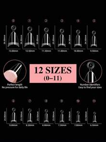 120/240/600pcs/Box M Size Square Half Cover False Nails Semi-Matte Extended Nail Tips Ultra Short Almond Shape Soft Gel Fingertips Suitable For Small Nail Beds - Clear - View 3