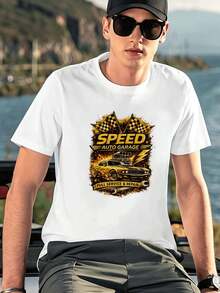 Men Plus Size T-Shirts - White - View 2
