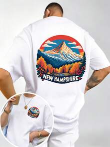 Camiseta de Aventura en New Hampshire |   Camiseta de exterior estampada por ambos lados |   ¡Perfecto para viajes familiares, festivales de verano y regalos corporativos para fortalecer el - Negro - Ver 6