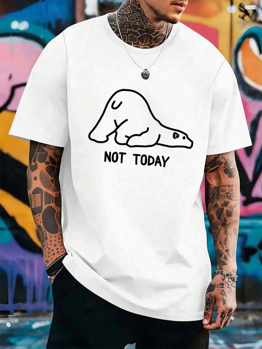 Men Plus Size T-Shirts - White - View 1