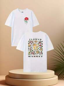Fashionable Double-Sided Print Short-Sleeved Sports T-Shirt For Outdoor Activities - Black - View 7