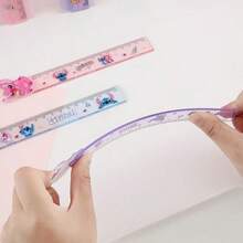 DOBBLE 1 Stitch Cute Cartoon Pattern Ruler Sets: 15 Cm / 5.91 Inches Acrylic Rulers With Various Designs, Perfect For School, Office, Drawing, Maths, Stationery, Small Gifts, And The New Semester - A - View 5