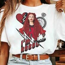 Camisetas rojas de The Rise Of Red Im A Rebel, Birthday Girl 2026 TR1ip T1EE, Land Family Vacation T1EE, Camiseta de la película Descendants 4 - Blanco - Ver 1