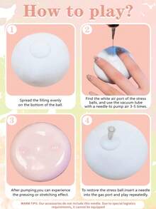 1pc Random Color Fun Stress Relief Squeeze Ball, Super Soft Thin Ice Skin Stress Relief Toy, Can Relieve Anxiety And Irritability, Heal Bad Mood, Super Shaping, Slowly Squeeze Rebound, Color Changing Stress Relief Toy, Suitable For Holiday Gifts, Fun And Cute Gifts, Birthday Gifts, Easter Gifts, Halloween Gifts, Christmas Gifts, Party Gifts, Squishy, Squishy Toys, Squishy Stress Toy, Dumpling Squish, Toys For Adults Women - Glutinous Rice Balls - View 10