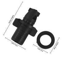Inflatable Kayak Air Valve Adapter Universal Air Pump Connector Inflation Accessory For Canoe Rubber Boat Sup Board Inflatable Water Sports Equipment Inflate Deflate Replacement Fitting - Black - View 3