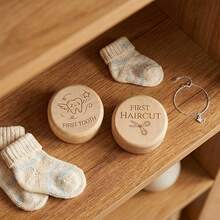 2 Stücke Set Holz-Aufbewahrungsbox für Babyhaare & Milchzähne, ein kostbares Erinnerungsstück, das die ersten Spuren des Wachstums und der Familienliebe bewahrt, nicht nur eine einfache Aufbewahrungsbox, sondern eine Möglichkeit für Eltern, Liebe, Erwartungen und Segen für ihr Baby auszudrücken - Aufbewahrungsbox - Übersicht 7