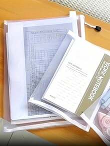 1/2個裝拉鍊網格收納袋 網格拉鍊文件夾 學校辦公用品筆袋 辦公用塑膠拉鍊袋 學生文件收納袋 - A - 查看 3