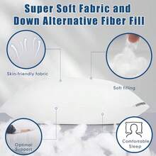 Ultra Plush Polyester Square Throw Pillow Insert, Hypoallergenic High Resilience Washable Cushion Core, Soft Polyester Filled Pillow Insert For Sofa Bedroom Dorm Home Decor & Back Support - White (white) 2pcs - View 3