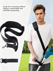 Universal One Shoulder Strap For Lawn Mowers, Thickened Nylon Breathable Sponge Shoulder Pad, Adjustable Length With Hook Design, Compatible With Gasoline Brush Cutters, Electric Trimmers, Garden Weeding And Pruning Machines, Pressure Relief, Comfortable For Long Wear, Anti-Slip, Wear-Resistant, Durable, Anti-Tear, Agricultural Land Clearing Mowing Accessory, Easy Installation And Quick Disassembly, Compatible With Multiple Models, Long-Lasting Outdoor Garden Tool Accessory - Lawnmower Shoulder Strap - View 3