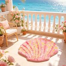 1PC Pink Cute Shell Shaped Bathroom Mat, Small Rug, Welcome Mat, Carpet, Floor Mat, Outdoor Door Mat, Kitchen Rug, Home Decor, Front Door Mat, Area Small Rug, Outdoor Mat, Home Decor, Area Carpet, Garden Rug, Washable Carpet - Multicolor - View 6