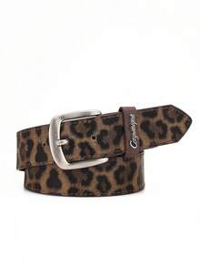 1pc Classic Buckle PU Leather Leopard Print Women's Belt, Suitable For Jeans - BH1158 - View 6