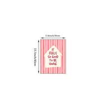 1pc Pink Stripes It Feels So Good To Be Home Wall Art Picture Cute House Quote Prints Canvas Paintings Cozy Inspirational Posters Decor For Bedroom Living Room Decoration Gift For Pet Lovers Unframed / Framed/Wooden Poster Hanger - Pattern - View 17