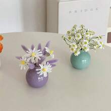 1件 Ins風彩色陶瓷小花瓶,乾花人造花展示花瓶,多色小花瓶,花藝插花瓶,彩色陶瓷花瓶,極簡花盆,陶瓷花苞瓶,桌面中心裝飾 - 多色陶瓷花瓶 - 查看 8