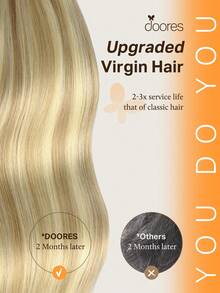 DOORES 9PCS Clip In Hair Extensions Straight Real Human Hair Natural Virgin Human Hair Extensions Double Weft Clip Ins Invisible & Soft Mini Hair Pieces For Thinning Hairs For Women - S16/22A - View 2