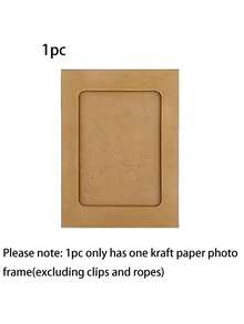 20/10/1pc Vintage Kraft Paper Photo Frame With Clips And Jute Rope, For Banner Home Decor, Suitable For Wedding, Anniversary, Birthday, Holiday Party, Clip-On Photo Display Rack, Multi-Functional Hanging Photo Banner, Suitable For Home And Office Decor - Picture Frame - View 13