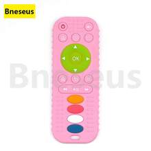Bneseus 1pc Silicone Teether Toy, Remote Control Shaped Baby Teething Chew Toy, Anti-Choking Wide Design, Cartoon Dinosaur Theme, Suitable For 6-24 Months Boys And Girls Holiday Gift, Ramadan And Eid Gift - Dinosaur-themed Teething Gel - View 9