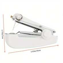 Máquina de coser portátil mini, modelo de costura manual simple de mano, máquina de costura portátil para el hogar, blanca - 1 pieza, máquina de costura pequeña - A - Ver 3