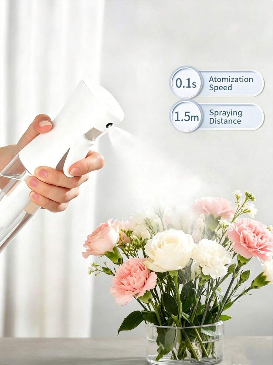 1個高壓噴霧瓶,細霧連續噴霧瓶,適用於髮型設計、植物澆水、化妝水,便攜式可重複填充瓶 - A - 查看 1