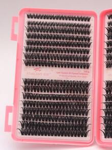 640片裝 D捲 60D 8-16mm 個別睫毛簇 DIY 睫毛束 自然外觀 超柔軟 超輕量 可重複使用 分段式假睫毛 睫毛接種套組，適合初學者在家或隨身攜帶，適用於日常、婚禮、約會、派對、音樂節、萬聖節，大容量假睫毛簇 D捲 個別睫毛套組 大容量組合睫毛套組 640片 DIY 睫毛接種套組 - D - 查看 5