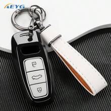 Black & White Fashion TPU Car Key Fob Cover, Anti-Scratch Protective Shell Fit For Audi A6 A7 A8 C8 Q8 D5 E-Tron Keyless Remote Key - Audi D Models - View 7