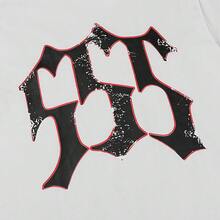 Camiseta de manga corta unisex de alta calidad con estampado de letras y telaraña de la marca de moda SP5DER555. Camisetas de lujo, tops, camisetas de moda. - Blanco - Ver 4