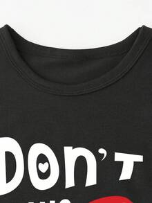Chicfull Funny Kids' T-Shirt "Don't Make Me Call My Grandma" - Funny Design "Don't Let Me Call", Casual Crew Neck, Ideal For Spring, Summer, Casual Wear And Sleepovers - 黑色 - 查看 4