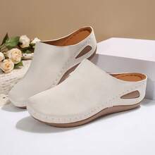 Hollow Out Wedge Sandals, Comfortable To Wear, Suitable For Long-Term Use Such As Work And Shopping - White - View 6