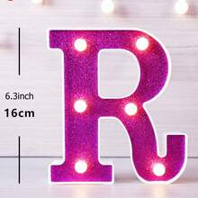16cm 白色發光 A-Z LED 字母燈,電池供電,臥室裝飾字母夜燈,婚禮裝飾,生日派對裝飾,女孩房/兒童房裝飾字母燈,節日居家酒吧裝飾字母燈,字母燈 - 深紫色 - 查看 34